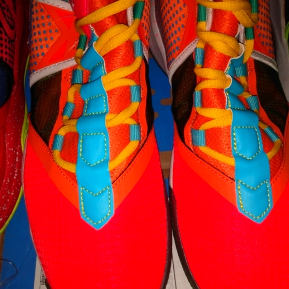 And1 Multicolor Basketball Shoes - Red, Orange, Blue, Yellow - Picture 2 of 10